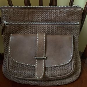 Roots Canada Tribe Leather Saddle Crossbody bag